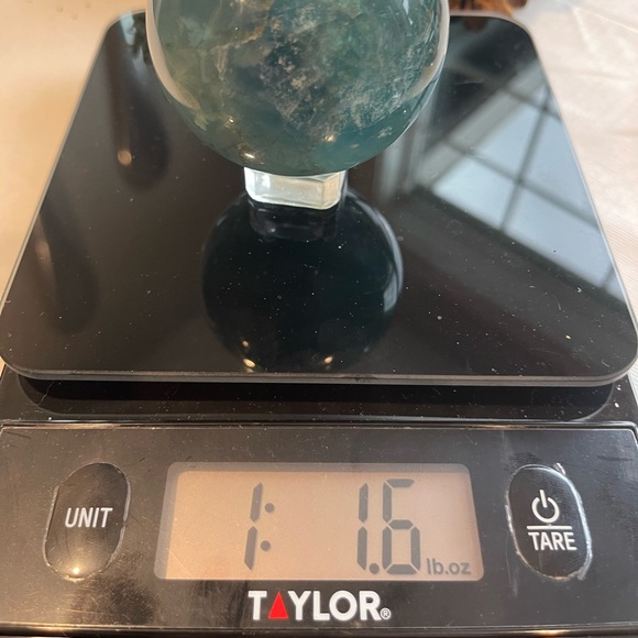 Green Fluorite Sphere 1.16lb 2.3 " - Picture 3 of 6